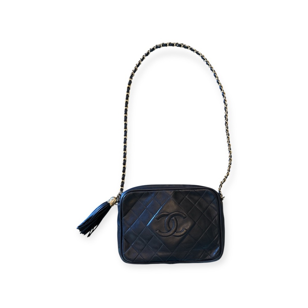 SOLD Chanel VTG Navy Blue Camera Bag Series 1